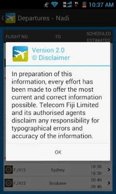 Fiji Flights android App screenshot 0
